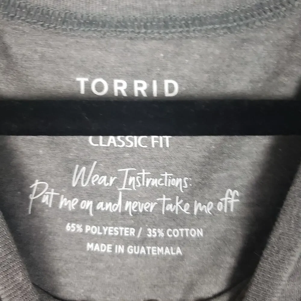 NWT Torrid Everyday Signature Jersey Knit Grey Mother T-Shirt Women's Size 2/2X